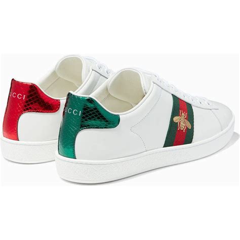 gucci women's embroidered bee shoes|gucci ace bee embroidered.